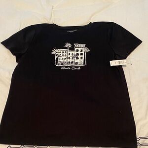 Talbots Black Cotton Top